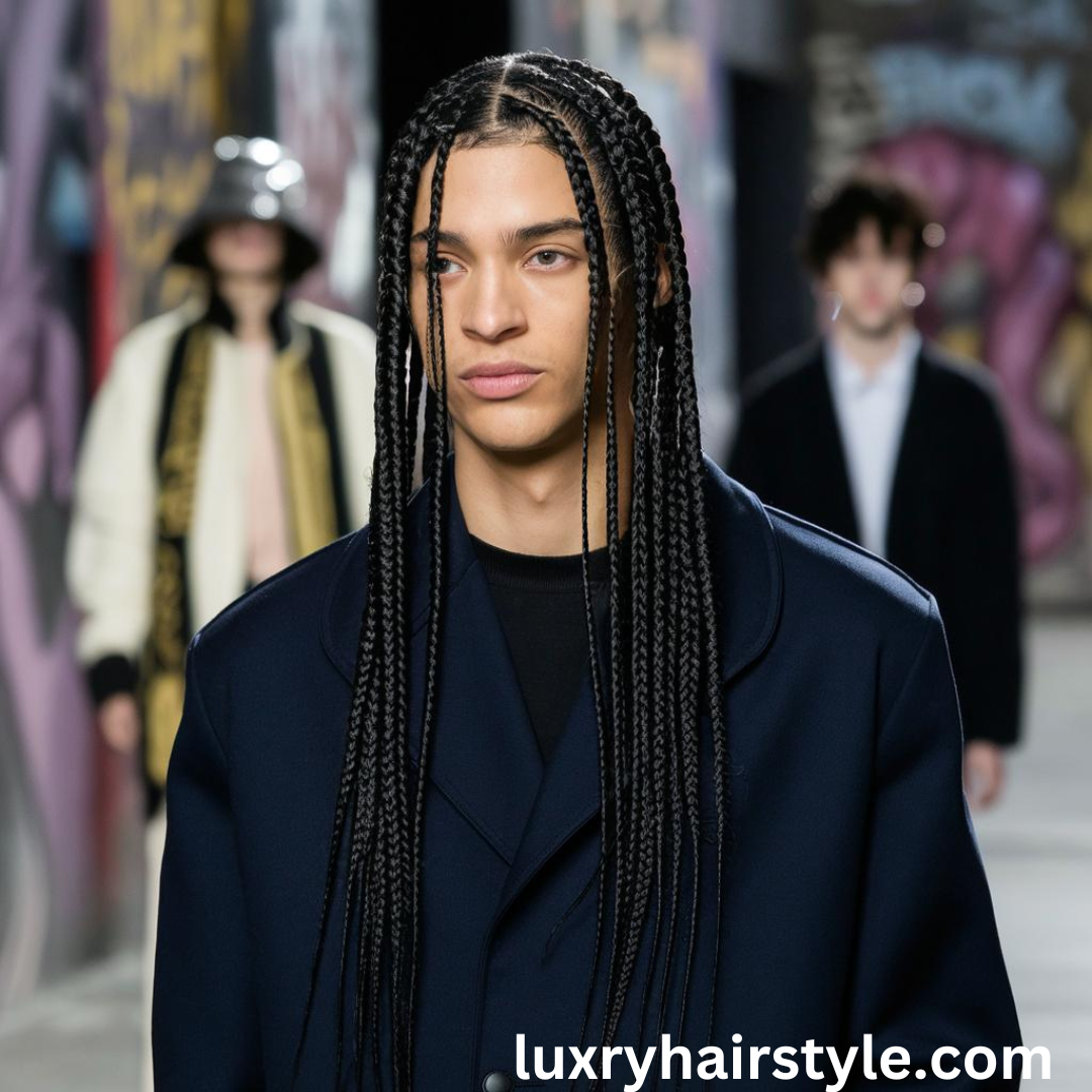 Thin Box Braids For Men