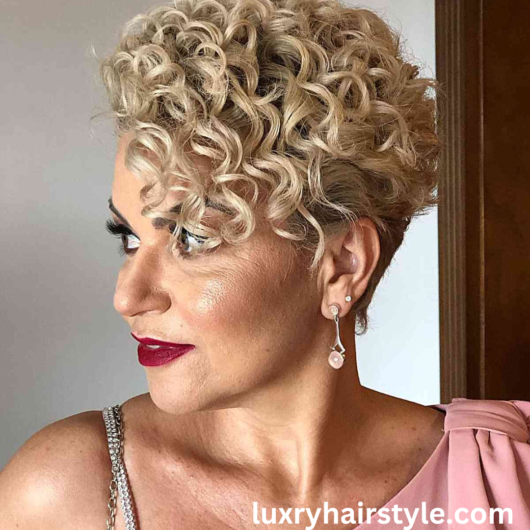 Curly pixie cut