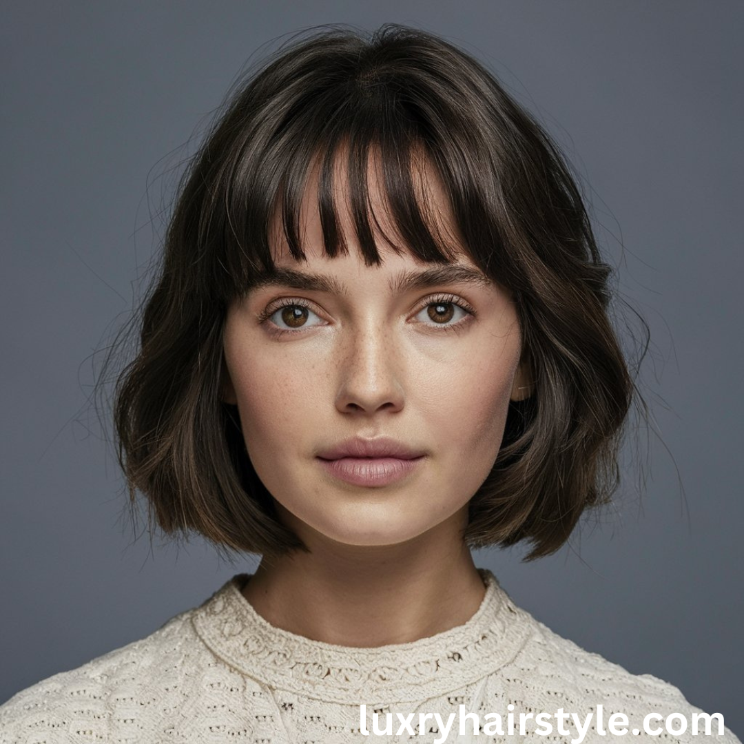 French Bob with Uneven Bangs