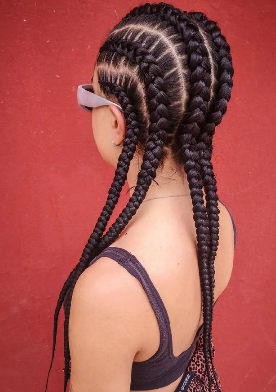 Classic Straight-Back Cornrows Braided Hairstyles