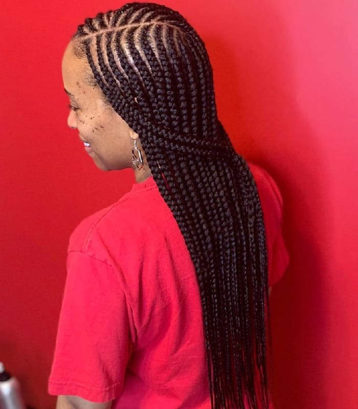 Two-Layer Cornrows Braided Hairstyles