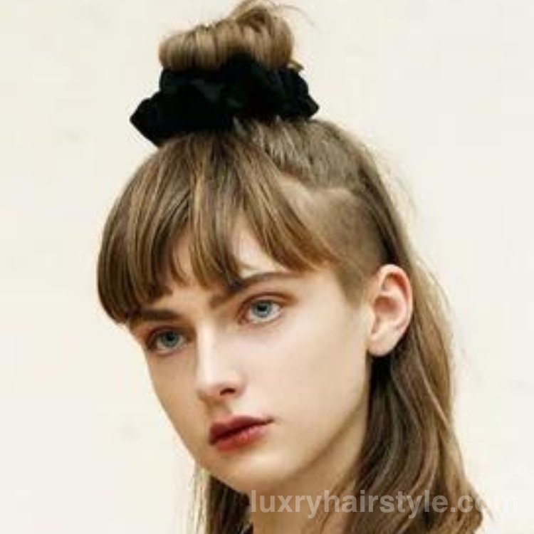 Half Up half down Ponytail with Scrunchie