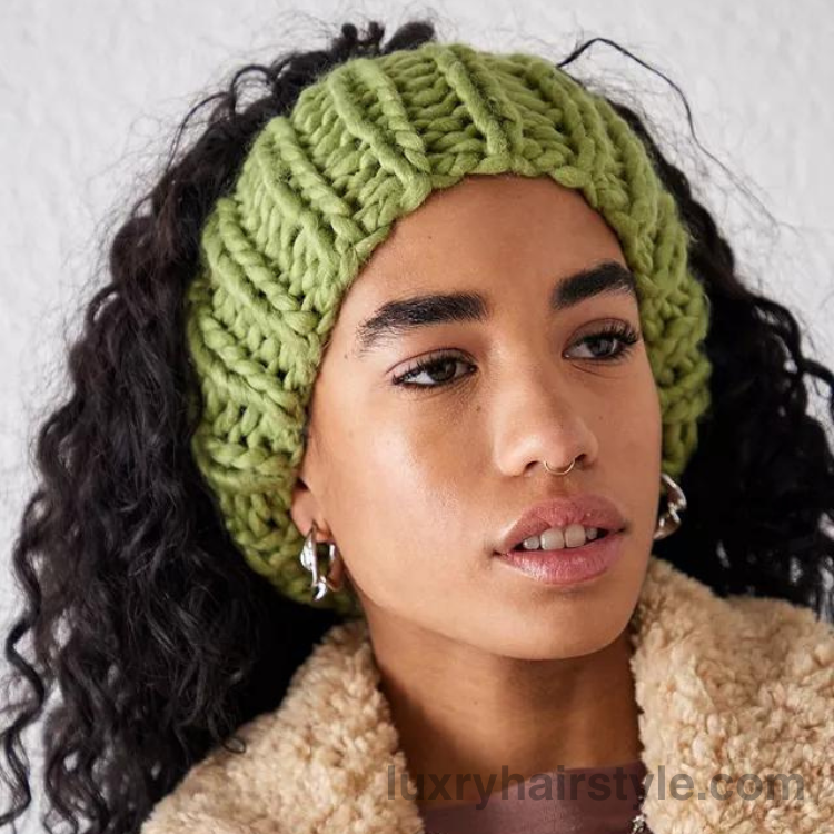 Half Up with a Chunky Knit Headband