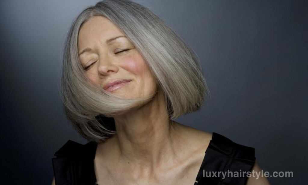 long bob for women over 60