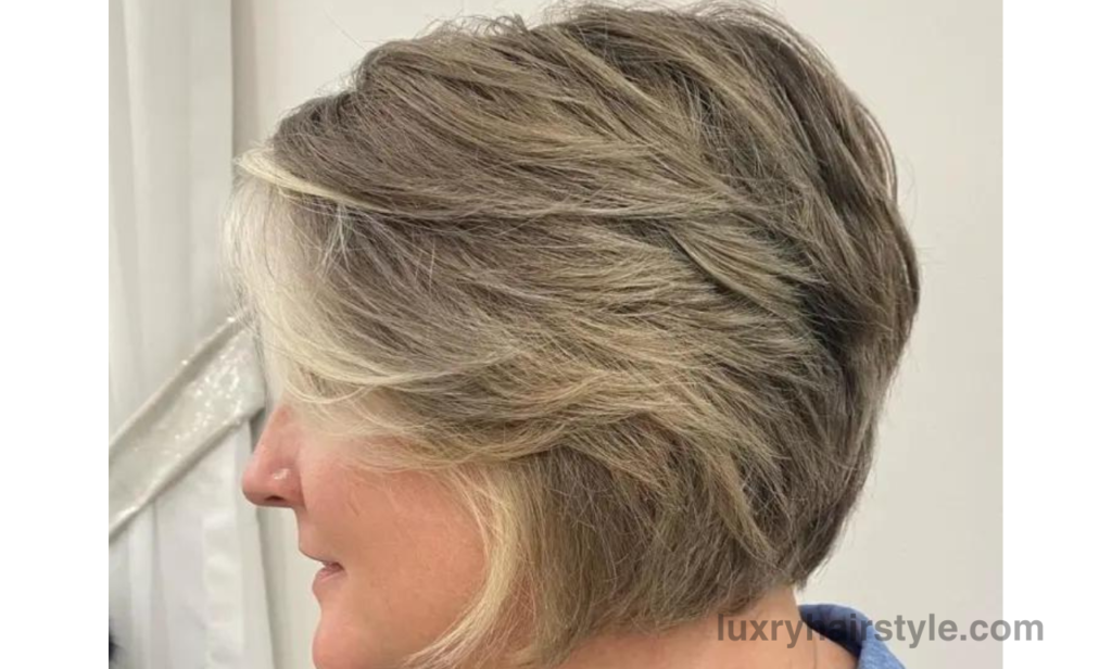 Side-Swept Bob for women over 60